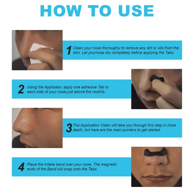 5/15/30Days Magnetic Nasal Dilator Starter Kits Increase Air Intake Improve Sleeping Reduce Snoring Breathing Refill Nose Clip